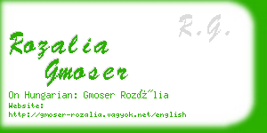 rozalia gmoser business card